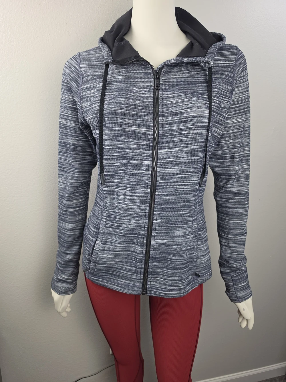 lululemon athletica Heathered Blue Zip-Up Hoodie